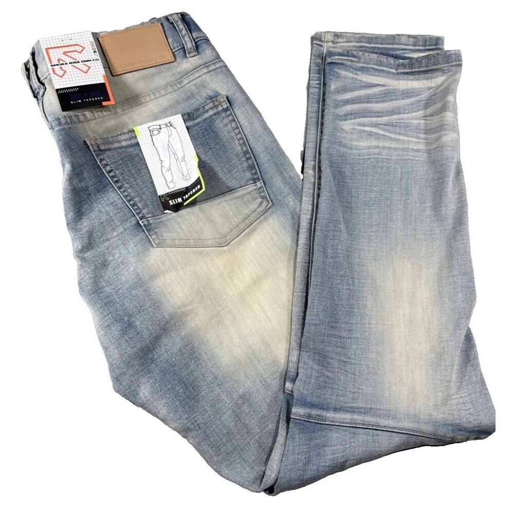 Smoke Rise Mens Distresses Jeans Sz 32x32 Ripped Urban Streetwear NWT